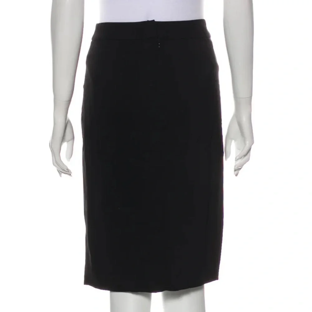 L'Agence slit front straight pencil Skirt‎ Black Patch Pockets
